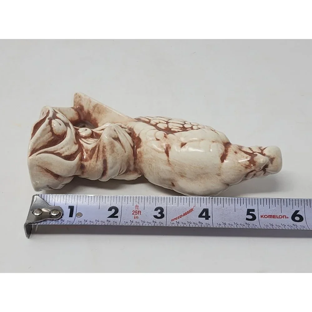 Red Barn Ceramics Brown And White Bird Figurine‎ Signed By Betty